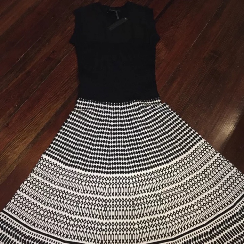 Stella & Jamie dress black and white L NWT